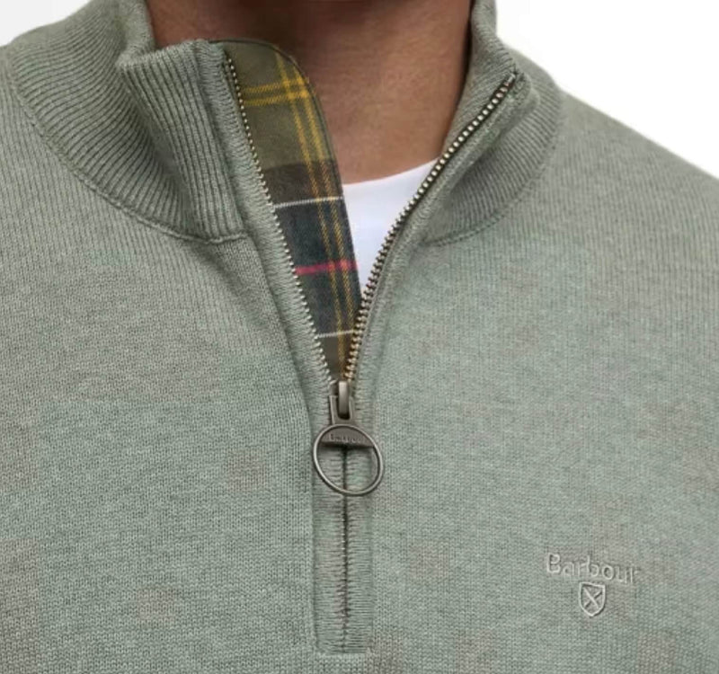 Barbour Mens Cotton Knit Half Zip Thyme Northern Ireland Belfast