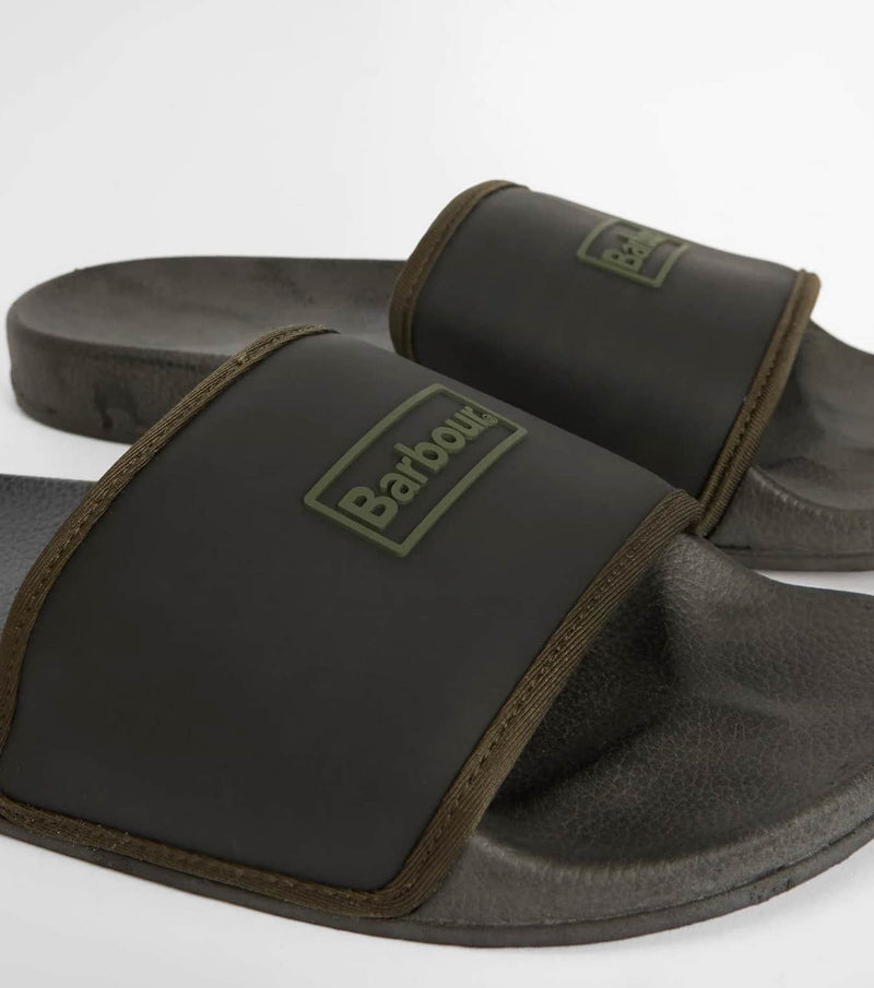 Barbour Mens Creswell Sliders Black Northern Ireland Belfast