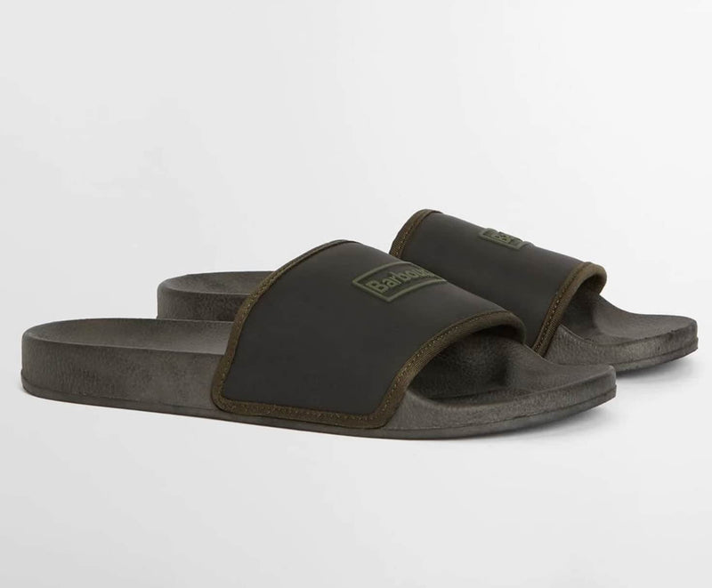 Barbour Mens Creswell Sliders Black Northern Ireland Belfast