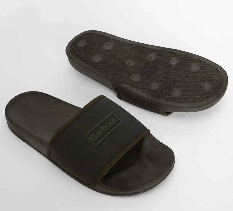 Barbour Mens Creswell Sliders Black Northern Ireland Belfast