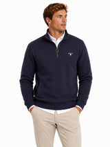 Barbour Mens Desmond Half Zip Sweatshirt Navy Northern Ireland Belfast