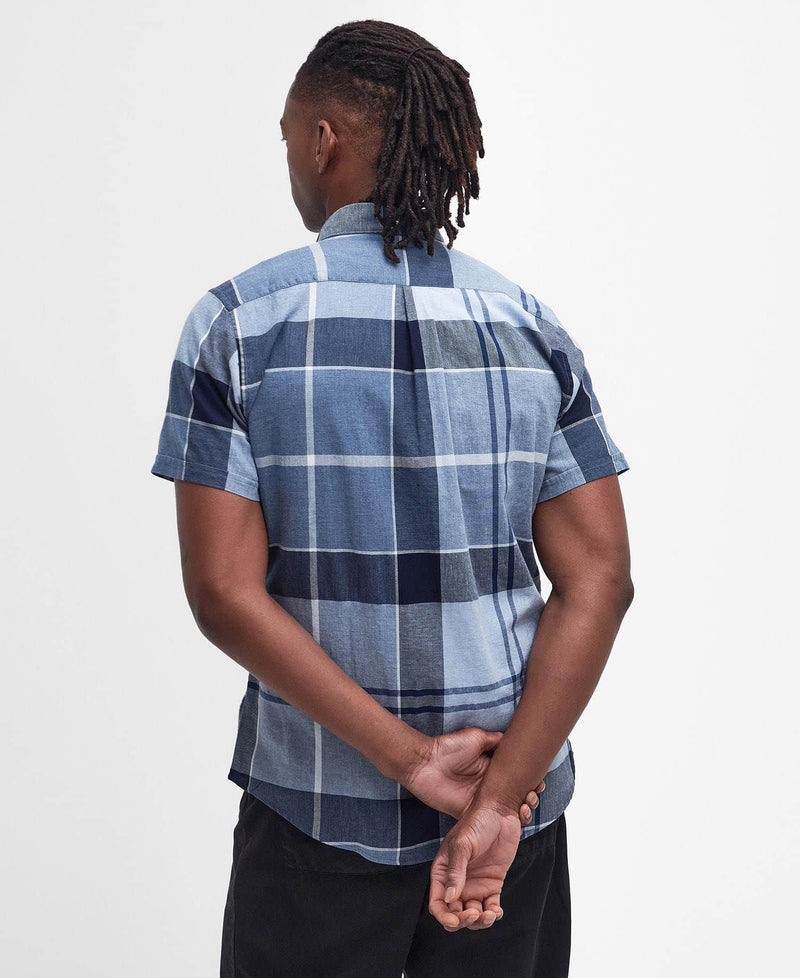 Barbour Mens Doughill Short Sleeve Shirt Berwick Blue Northern