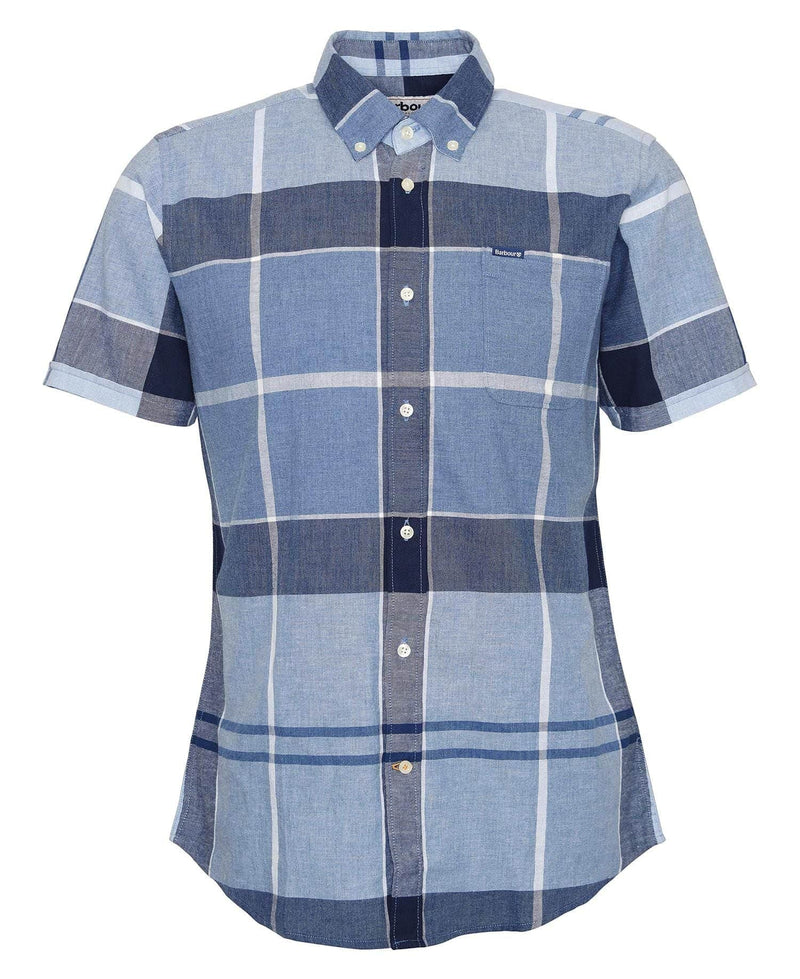 Barbour Mens Doughill Short Sleeve Shirt Berwick Blue Northern