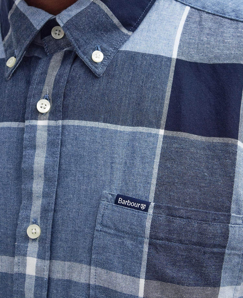 Barbour Mens Doughill Short Sleeve Shirt Berwick Blue Northern