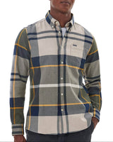 Barbour Mens Dunoon Tailored Tartan Shirt Forest Mist Northern