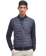 Barbour Mens Essential Carn Baffle Zip Through Knitted Jumper Navy