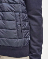 Barbour Mens Essential Carn Baffle Zip Through Knitted Jumper Navy