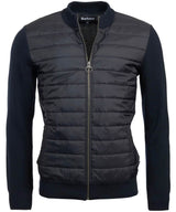 Barbour Mens Essential Carn Baffle Zip Through Knitted Jumper Navy