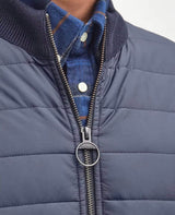 Barbour Mens Essential Carn Baffle Zip Through Knitted Jumper Navy