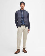 Barbour Mens Essential Carn Baffle Zip Through Knitted Jumper Navy