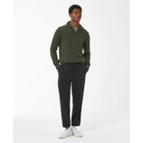 Barbour Mens Essential Lambswool Half Zip Jumper Mid Olive Northern