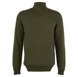 Barbour Mens Essential Lambswool Half Zip Jumper Mid Olive Northern