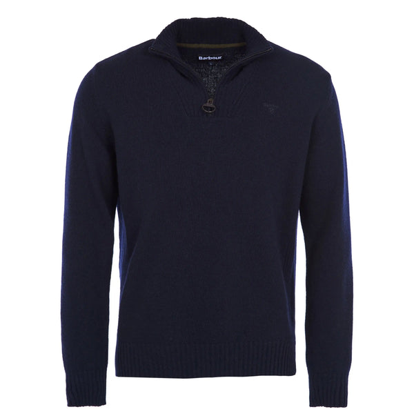 Barbour Mens Essential Lambswool Half Zip Jumper Navy Northern