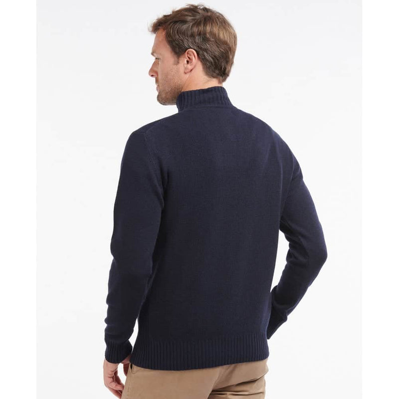 Barbour Mens Essential Lambswool Half Zip Jumper Navy Northern