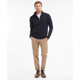 Barbour Mens Essential Lambswool Half Zip Jumper Navy Northern
