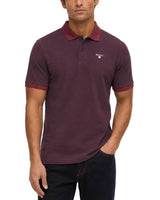 Barbour Mens Essential Sports Mix Polo Shirt Bordeaux Northern