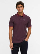 Barbour Mens Essential Sports Mix Polo Shirt Bordeaux Northern