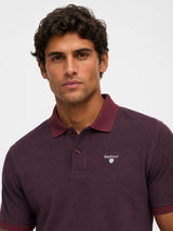 Barbour Mens Essential Sports Mix Polo Shirt Bordeaux Northern