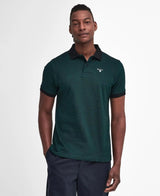 Barbour Mens Essential Sports Mix Polo Shirt Evergreen Northern