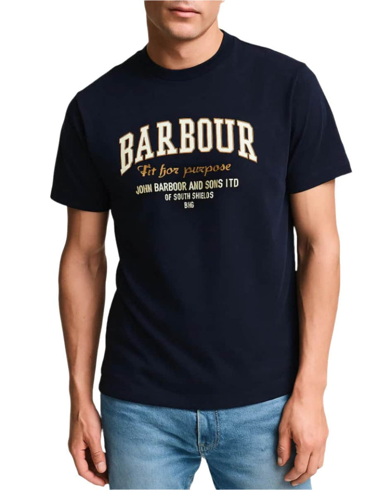 Barbour Mens Fort Relaxed Graphic T-Shirt Northern Ireland Belfast