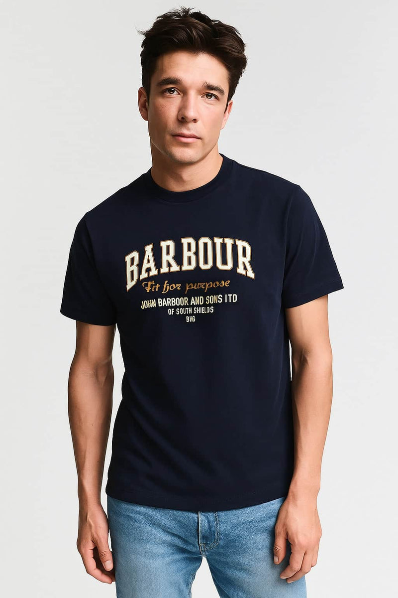 Barbour Mens Fort Relaxed Graphic T-Shirt Northern Ireland Belfast
