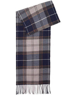 Barbour Mens Galingale Tartan Scarf Grey Midnight Tartan Northern