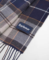 Barbour Mens Galingale Tartan Scarf Grey Midnight Tartan Northern