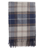 Barbour Mens Galingale Tartan Scarf Grey Midnight Tartan Northern