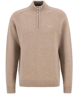 Barbour Mens Grangetown Half Zip Knitted Jumper Washed Stone Northern