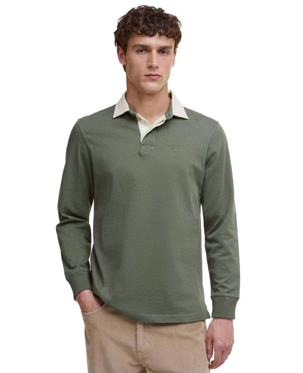 Barbour Mens Howtown Rugby Rugby Shirt Thyme Northern Ireland Belfast