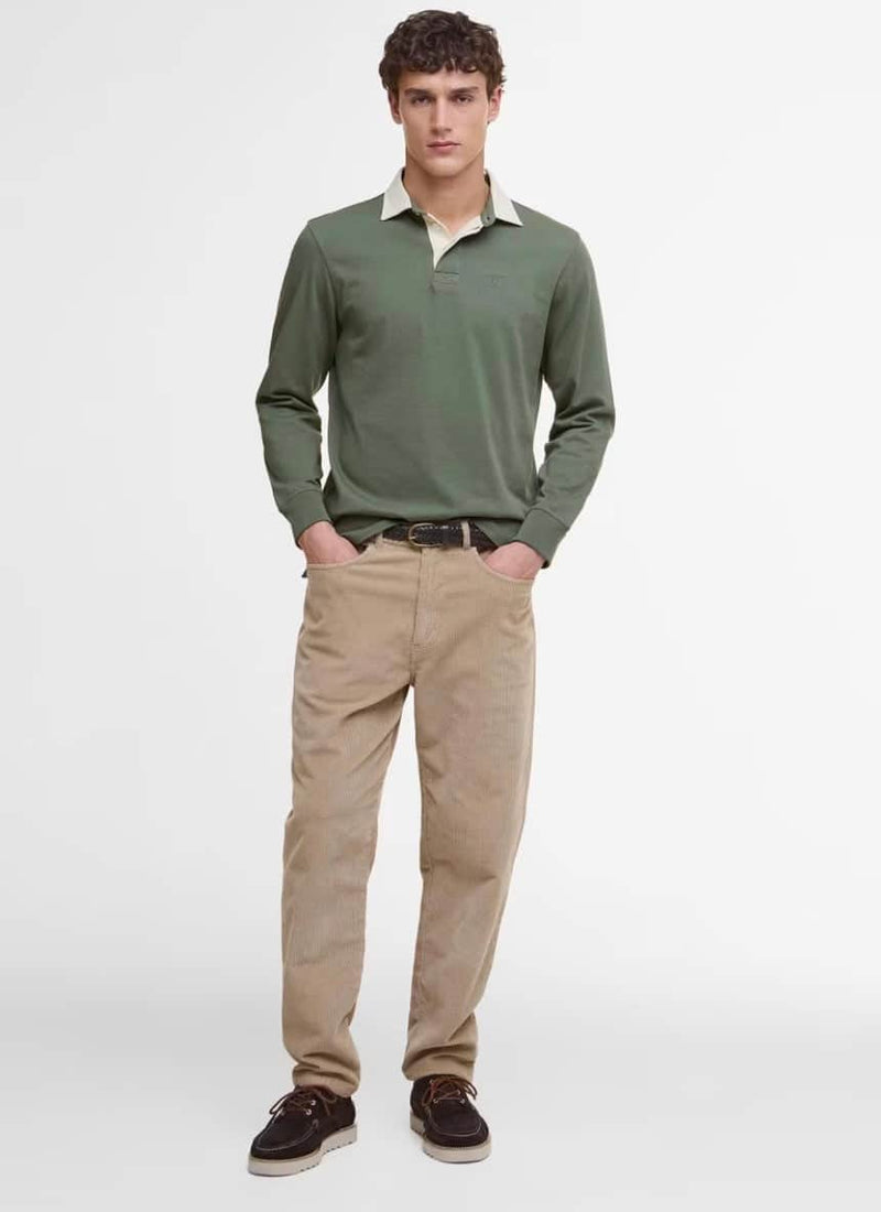 Barbour Mens Howtown Rugby Rugby Shirt Thyme Northern Ireland Belfast