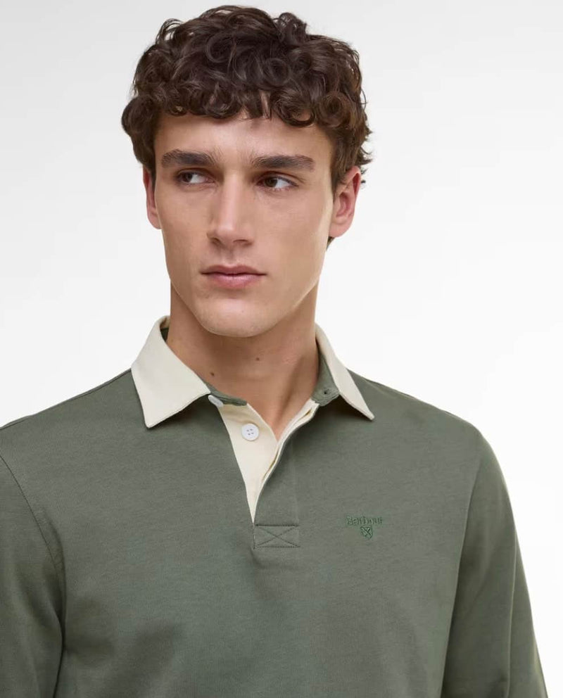 Barbour Mens Howtown Rugby Rugby Shirt Thyme Northern Ireland Belfast