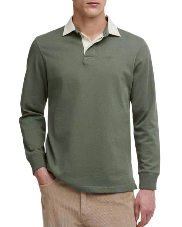 Barbour Mens Howtown Rugby Rugby Shirt Thyme Northern Ireland Belfast