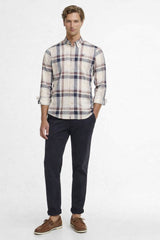 Barbour Mens Kidd Tailored Long Sleeve Shirt Whisper White Northern