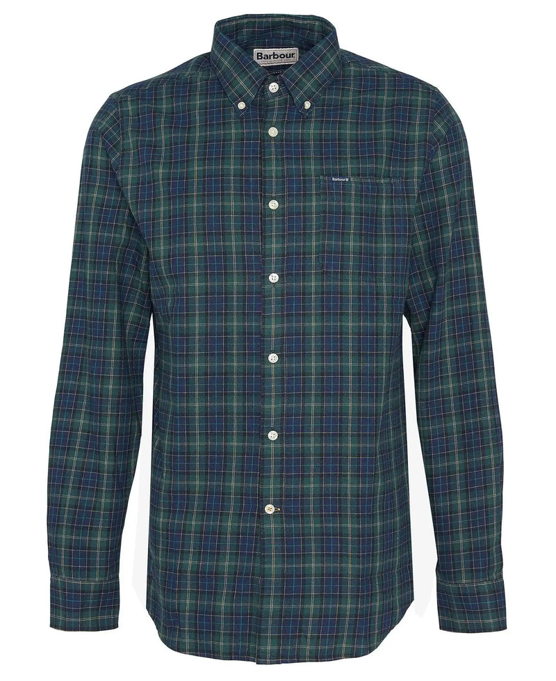 Barbour Mens Lanark Tailored Shirt Green Loch Northern Ireland Belfast