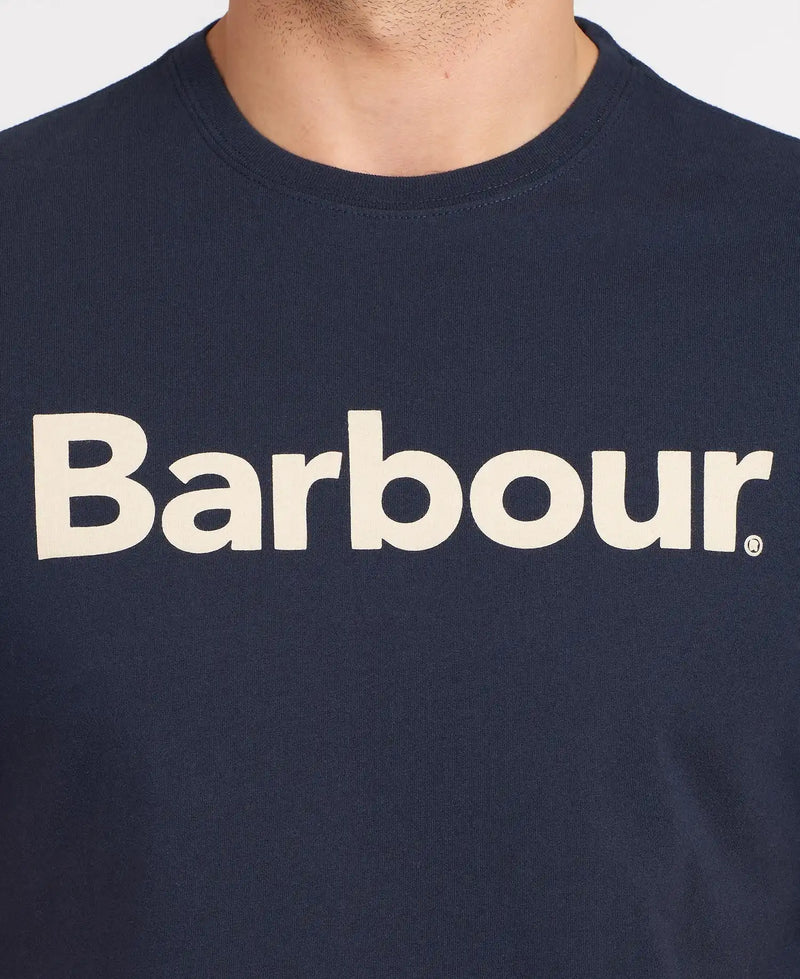 Barbour Mens Logo T-Shirt Navy Northern Ireland Belfast