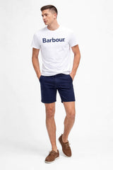 Barbour Mens Logo T-Shirt White Northern Ireland Belfast