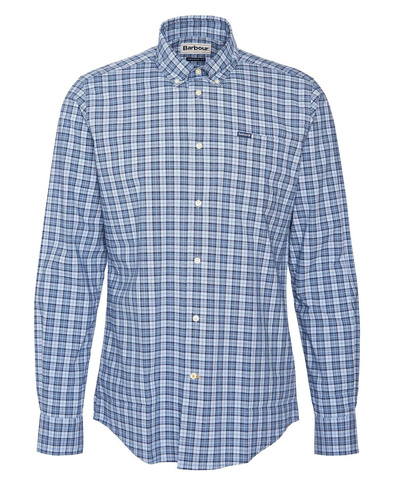 Barbour Mens Lomond Tailored Shirt Berwick Blue Tartan Northern