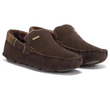 Barbour Mens Monty Moccasin Slippers Brown Suede Northern Ireland