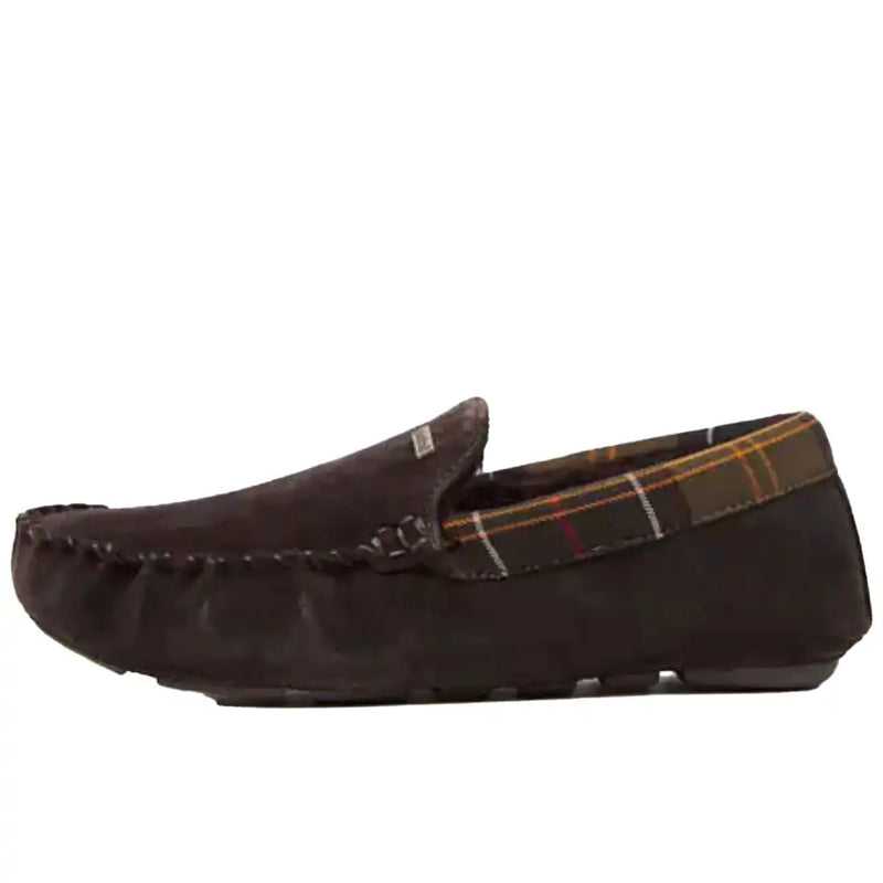 Barbour Mens Monty Moccasin Slippers Brown Suede Northern Ireland