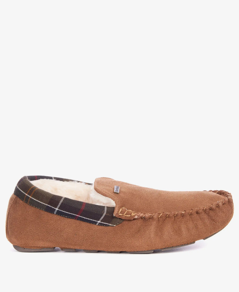 Barbour Mens Monty Moccasin Slippers Camel Suede Northern Ireland