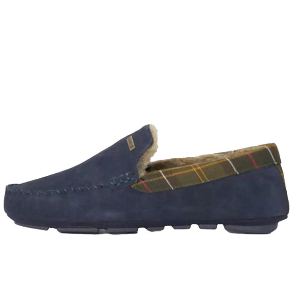 Barbour Mens Monty Moccasin Slippers Navy Suede Northern Ireland