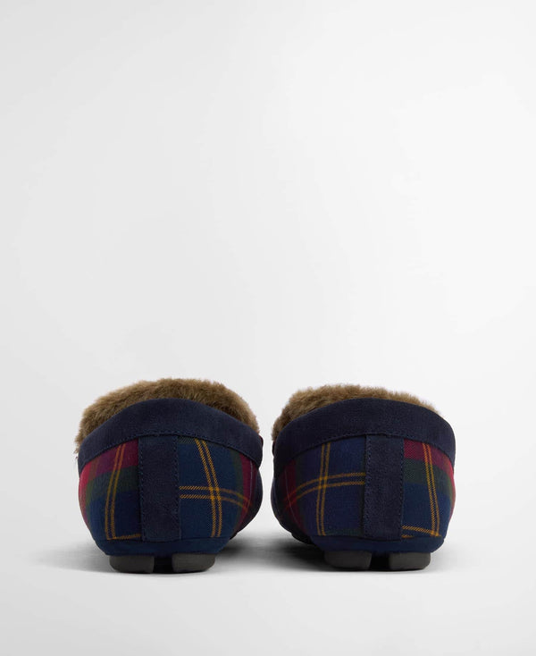 Barbour Mens Monty Slippers Winterberry Tartan Northern Ireland