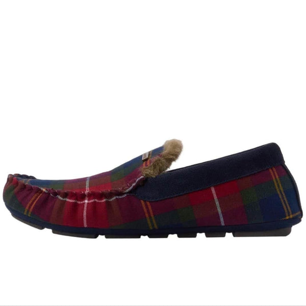 Barbour Mens Monty Slippers Winterberry Tartan Northern Ireland