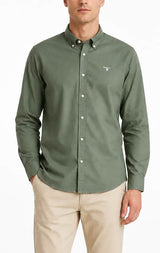 Barbour Mens Oxtown Tailored Shirt Agave Green Northern Ireland