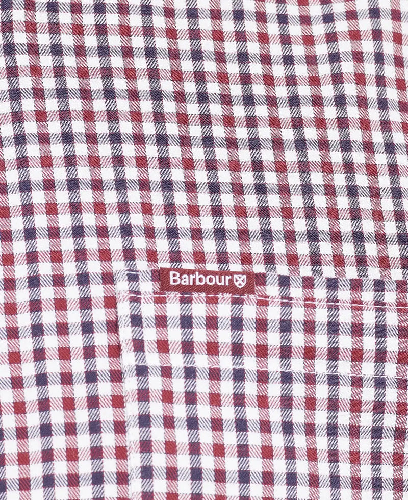 Barbour Mens Padshaw Tailored Shirt Rich Red Northern Ireland Belfast