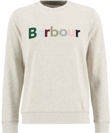 Barbour Mens Pique Applique Crew Sweatshirt Ecru Marl Northern