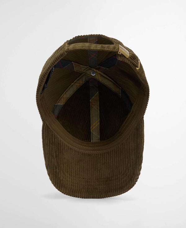 Barbour Mens Preston Cord Baseball Cap Olive Northern Ireland Belfast