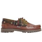 Barbour Mens Re-Engineered Deck Boat Shoes Brown/Classic Tartan