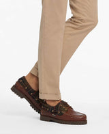 Barbour Mens Re-Engineered Deck Boat Shoes Brown/Classic Tartan